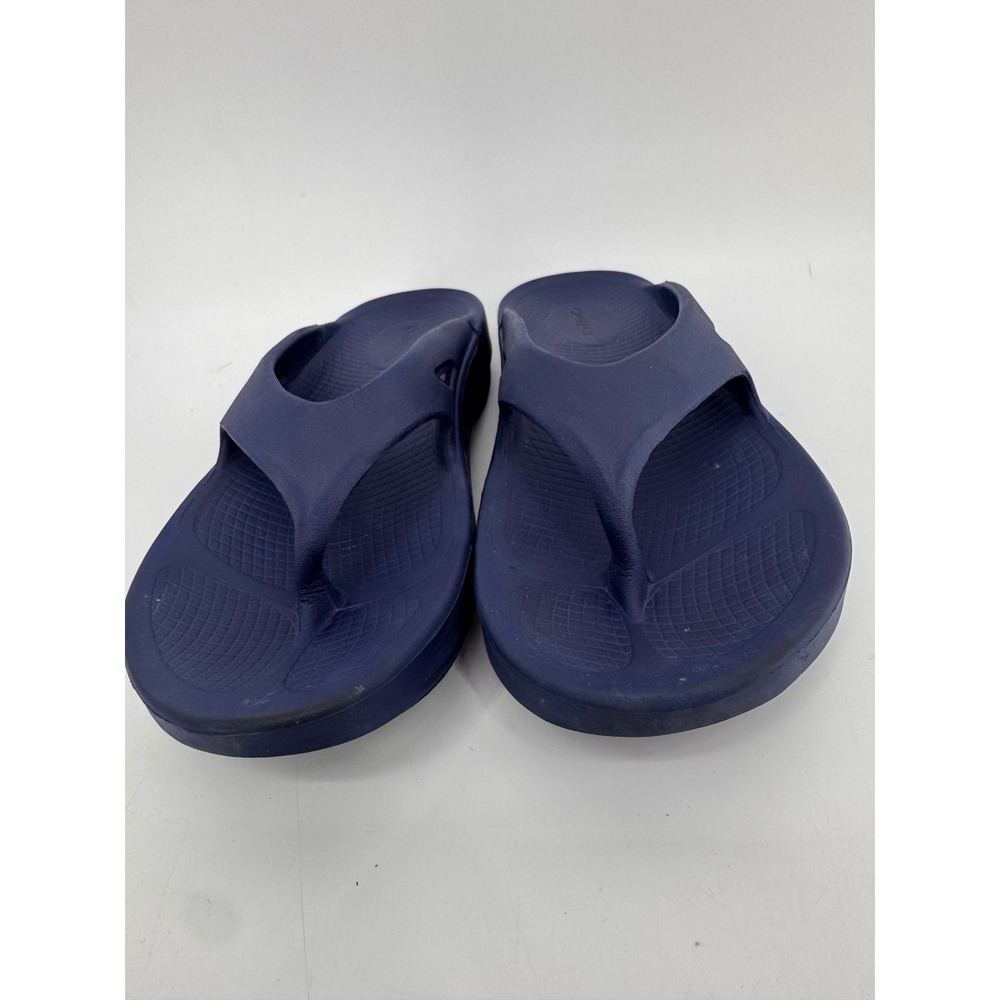 OOFOS OOriginal Sandal Women Size 6 Navy Blue Recovery Flip Flops - Picture 4 of 10